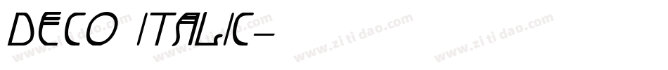 Deco Italic字体转换